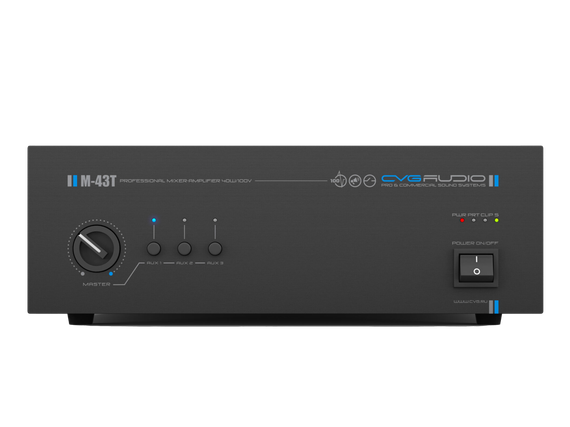 CVGAUDIO M-43T профессиональный микшер-усилитель, мощность 40W/100V