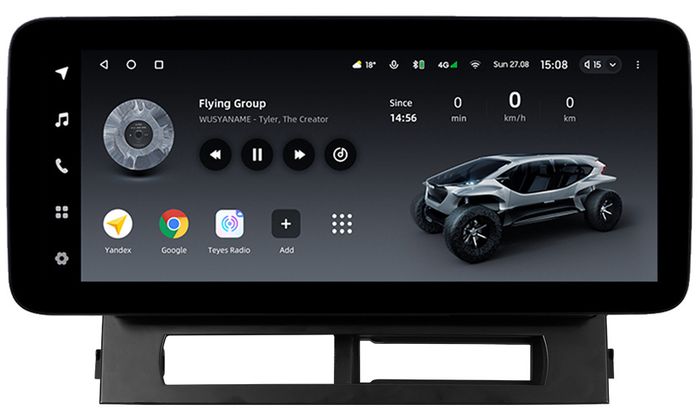 Магнитола для Toyota Prius 20 2003-2011 (наверх) - Teyes LUX ONE ROUND монитор 12.3" 2K QLED на Android 10, Быстрая, CarPlay, 4G SIM-слот