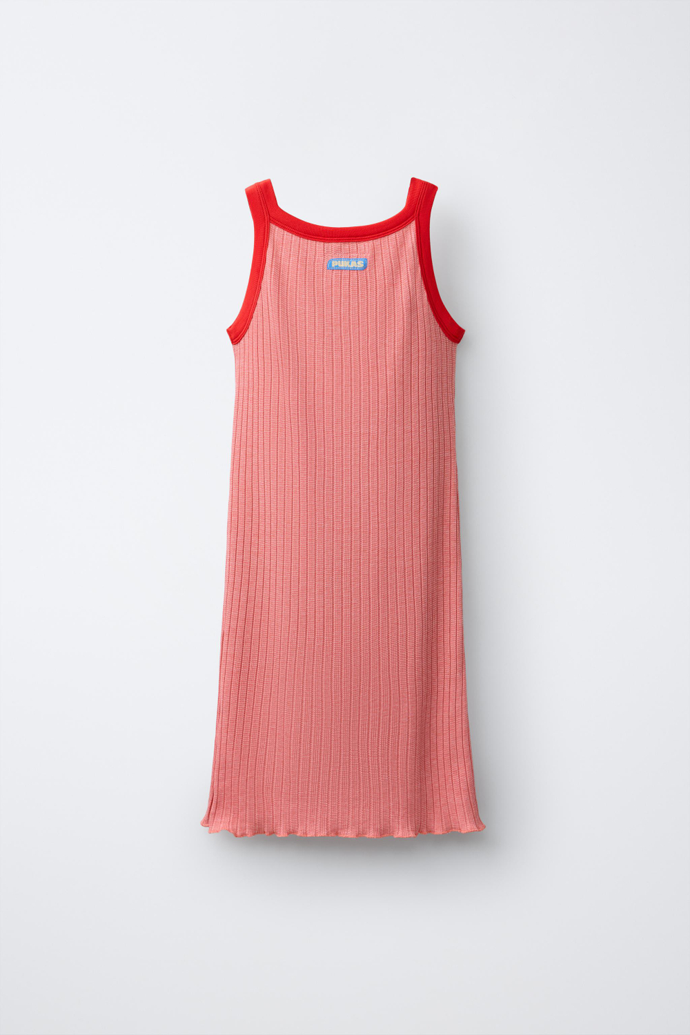 ZARA X PUKAS ТРИКОТАЖНОЕ ПЛАТЬЕ PUKAS SURF, БЕЛЫЙ/КРАСНЫЙ
