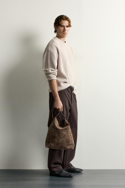 ZARA СВИТЕР RELAXED FIT ИЗ ШЕНИЛЛА, ЭКРЮ