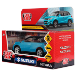 Модель ин. мет. "Suzuki Vitara S 2015" 12см, двери, багаж, синий, коробка VITARA-12-BUBK (Технопарк)