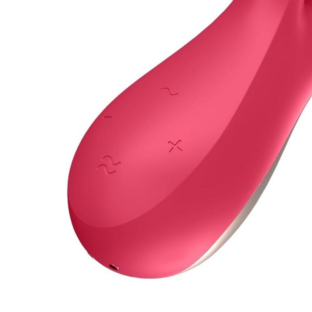 Красный вибратор-кролик 20,4см Satisfyer Mono Flex