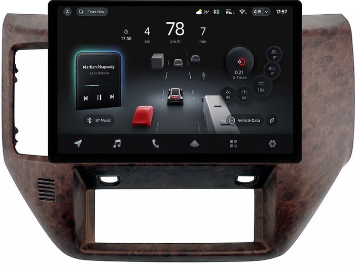 Магнитола для Nissan Patrol Y61 2004-2010 (рамка дерево) - Teyes CC4-PRO монитор 13" 2K QLED на Android 13, Быстрейшая, Snapdragon 778G, ИИ, CarPlay, DSP, 4G SIM-слот