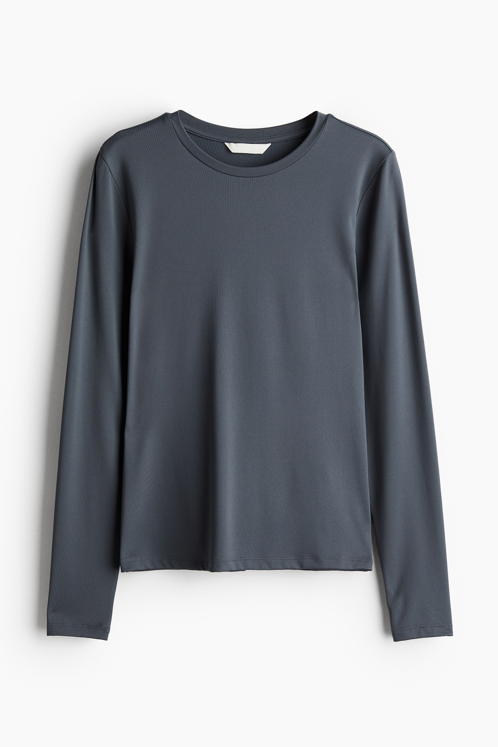 Облегающий топ из микрофибры с длинными рукавами - H&M