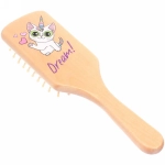 Расческа массажная детская «Baby brush» Котенок, цвет корич, 22*6,5см