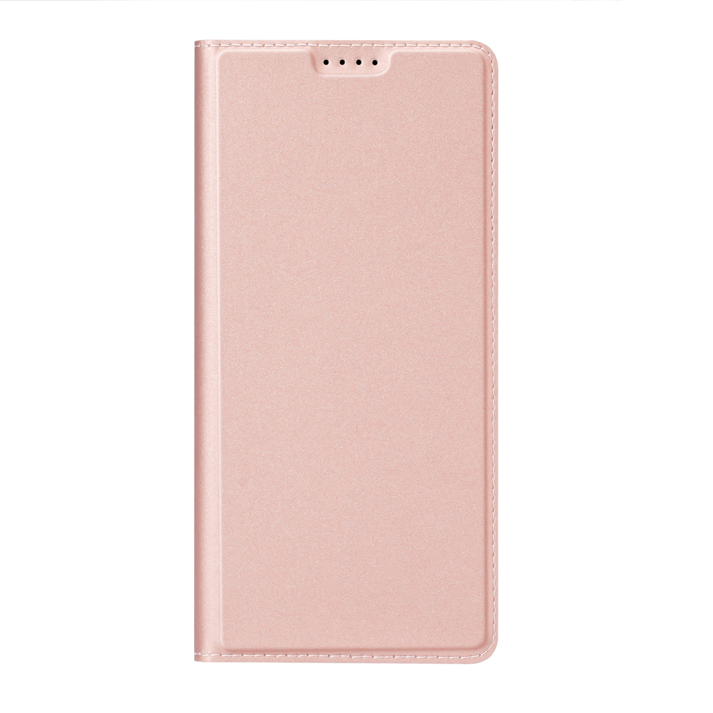 Чехол книжка из PU кожи розового цвета от Dux Ducis для Samsung Galaxy S24 FE, серия Skin Pro Series Case