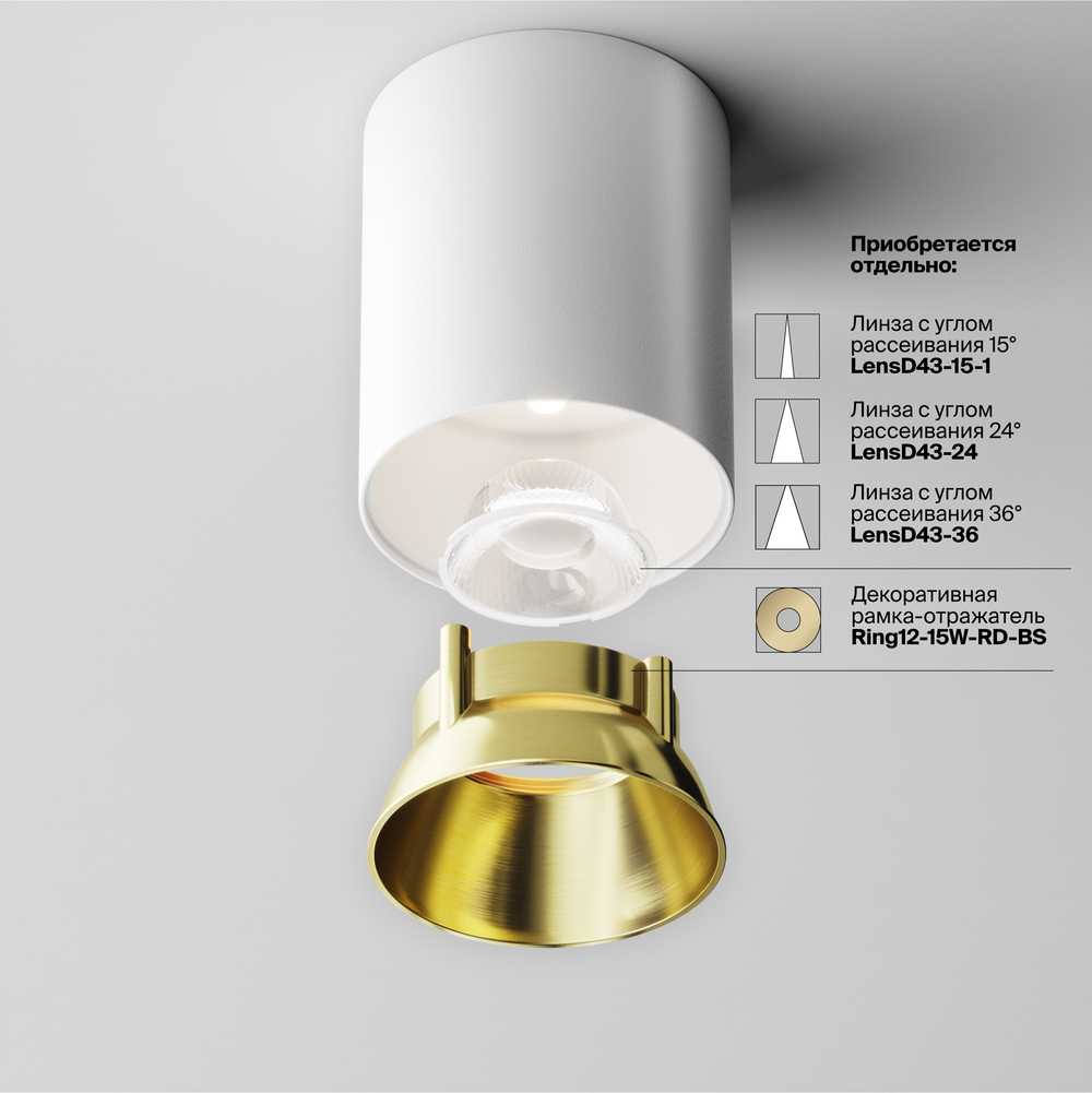 Накладной светодиодный светильник Maytoni Alfa LED C064CL-12W4K-RD-WB