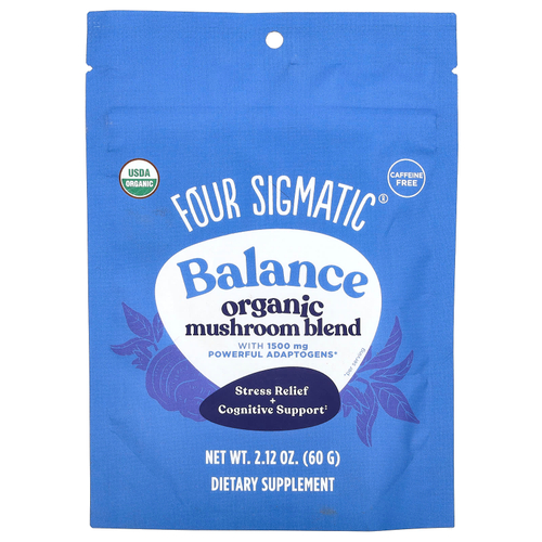 Four Sigmatic, Balance, Смесь органических грибов, без кофеина, 2,12 унции (60 г)