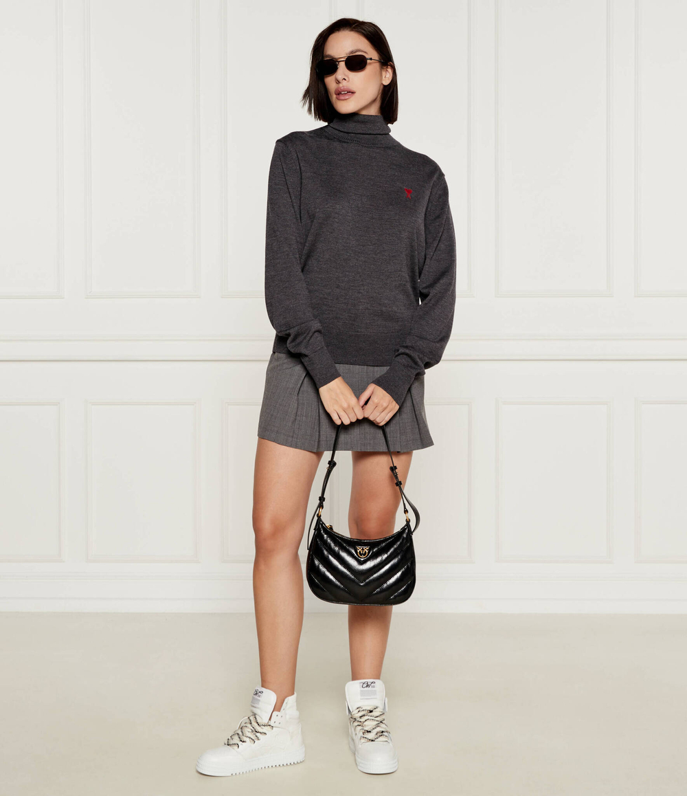 Кожаная сумка хобо HALF MOON MINI Pinko - черный(102790 A1RO)