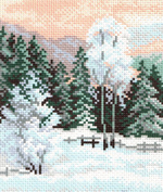 "Зимняя пора"-0798/1 канва с рисунком