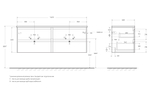 Мебель для ванной комнаты со столешницей BelBagno KRAFT-1400 Rovere Tabacco
