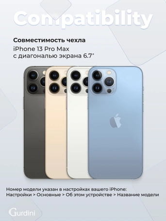 Чехол накладка iPhone 13 Pro Max 6.7" Gurdini Alba Series Protective with Magsafe Clear
