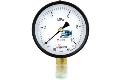 Манометр МП3-Уф 0-10 МПа кт.1,5 d.100 IP40 M20*1,5 РШ