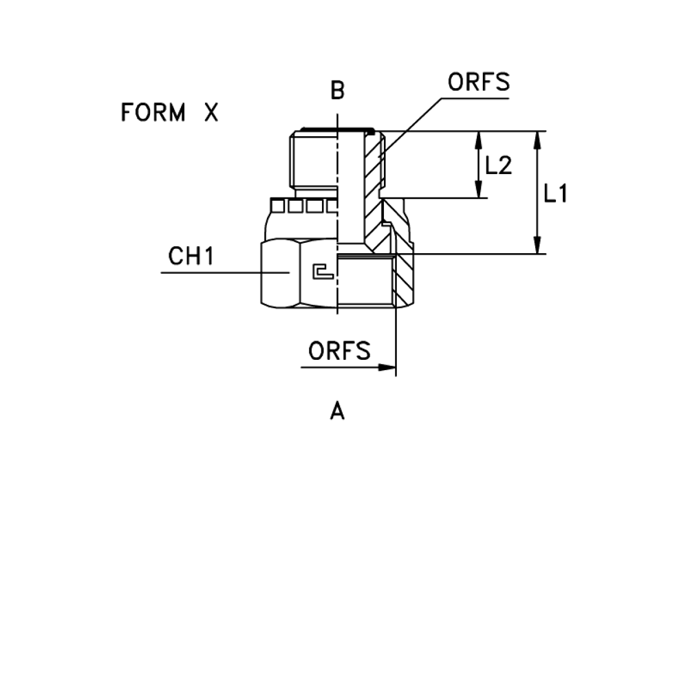 Соединение P D16-12 ORFS 1 - ORFS 13/16