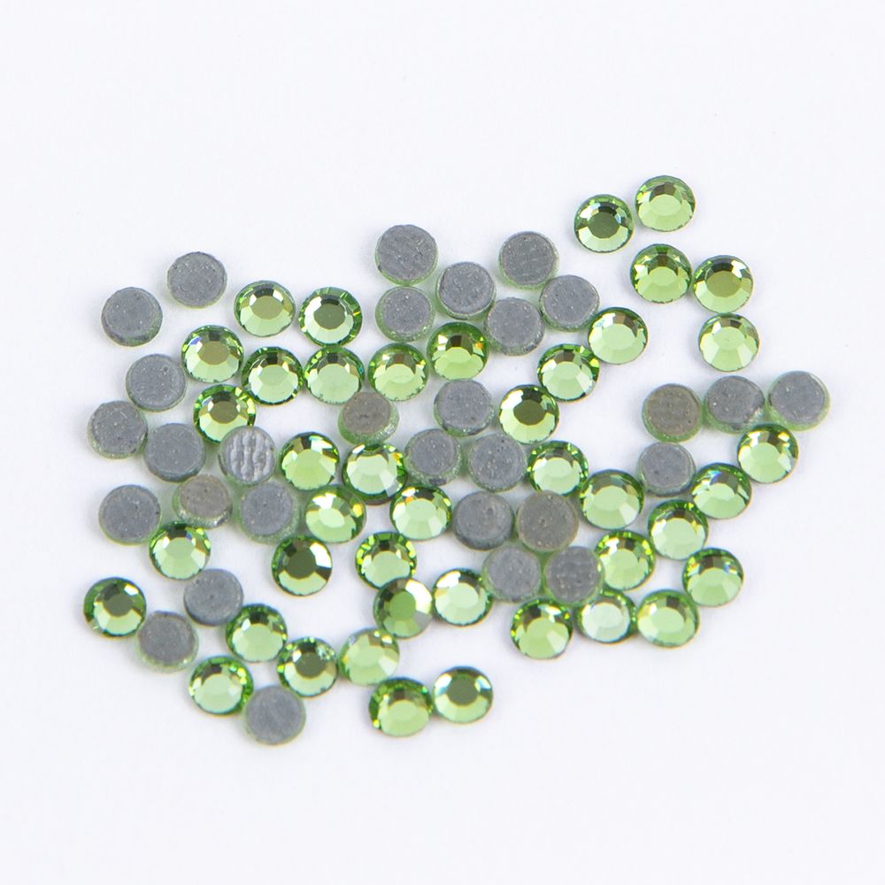 Стразы клеевые стекло 2.4 мм, 360 шт, SS08 №11 салатовый (Peridot), Zlatka ZRTG-0872