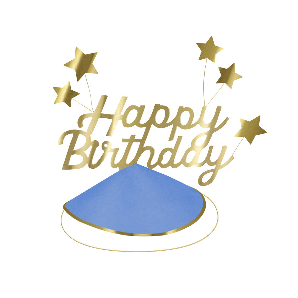 Шляпки-колпачки "С Днем Рождения" [Happy Birthday] 6 шт.
