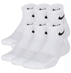 Теннисные носки Nike Everyday One Quarter 6P - white/black