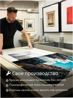 Картина Узкая улица мегаполиса модульная 50x70см 3шт.