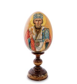 Народные промыслы ИКО-51 Яйцо-икона «Святой Николай Чудотворец» Рябов С.
