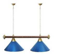 Лампа STARTBILLIARDS 2 пл. (плафоны зеленые,штанга антик медь,фурнитура золото)
