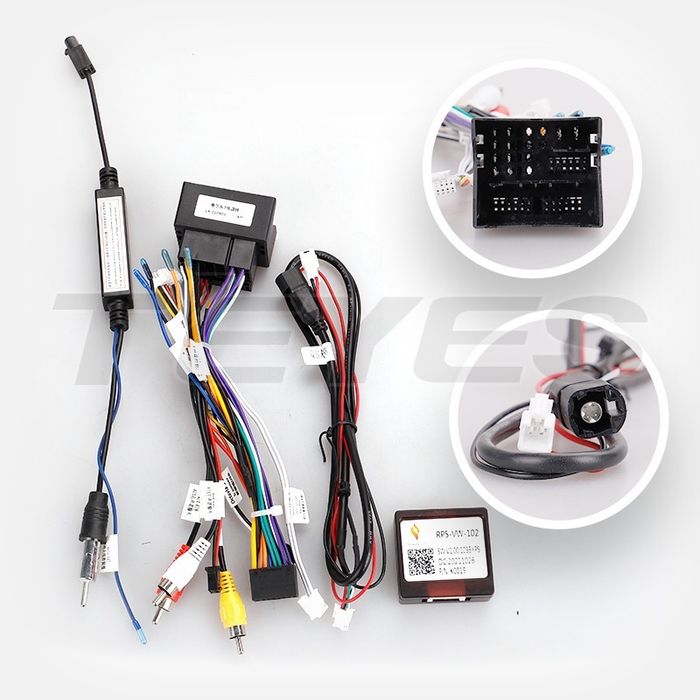 Магнитола для Volkswagen Golf 7 2012-2020 (рамка с крутилками и кнопками) - Teyes CC3-2K-360 на Android 10, Быстрая, 2K QLED, CarPlay, 4G SIM-слот, 4 камеры в комплекте