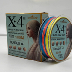 Плетёный шнур 0,22 мм. BRAIDED X4 100 метров