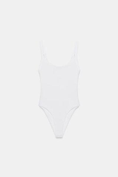Хлопковый боди на бретелях - ZARA