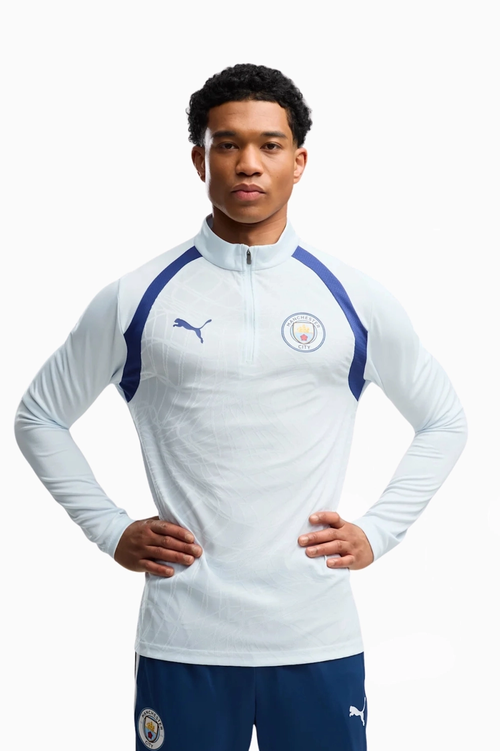 Кофта Puma Manchester City 26/27 Training 1/4 Zip Top - голубой