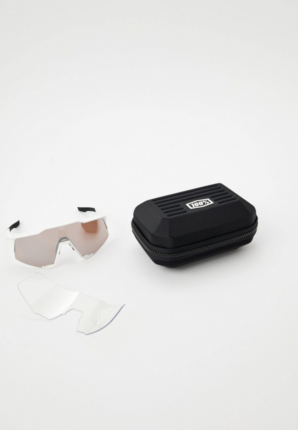Спортивные очки с диоптриями 100% Speedcraft / Matte White / HiPER Silver Mirror Lens