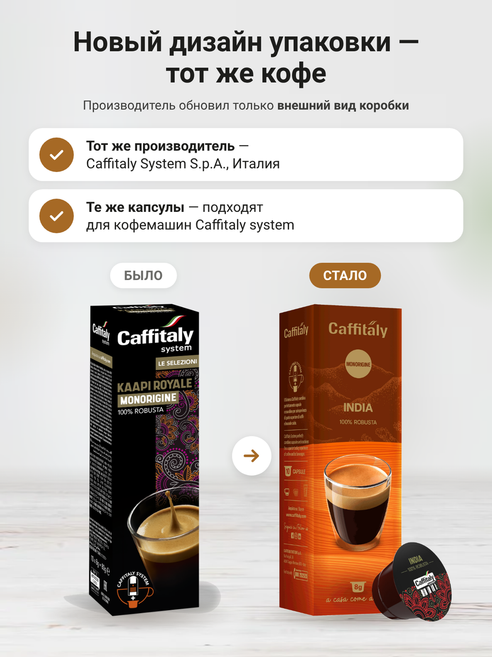Кофе в капсулах Caffitaly India 8 упаковок (80 капсул)