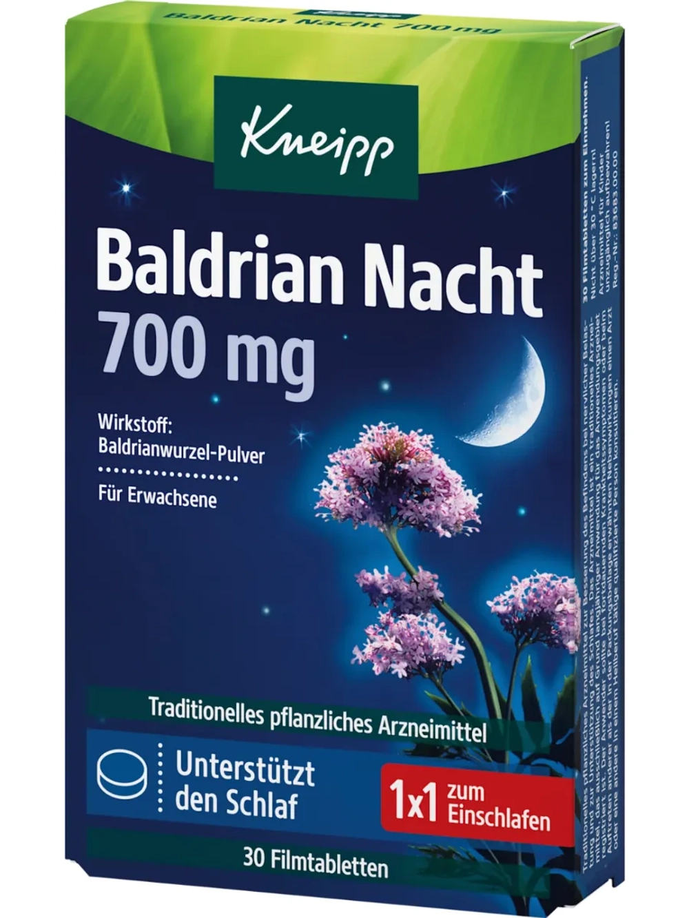 Kneipp Таблетки валерианы на ночь 700 мг, 30 шт.