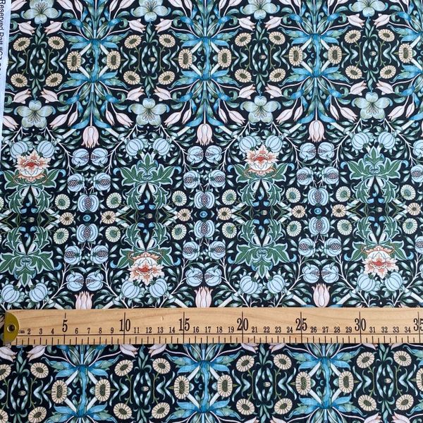 отрез 50 см , БУТОНЫ В СТИЛЕ МОРРИСА, 100% хлопок Handmade Fabrics 3