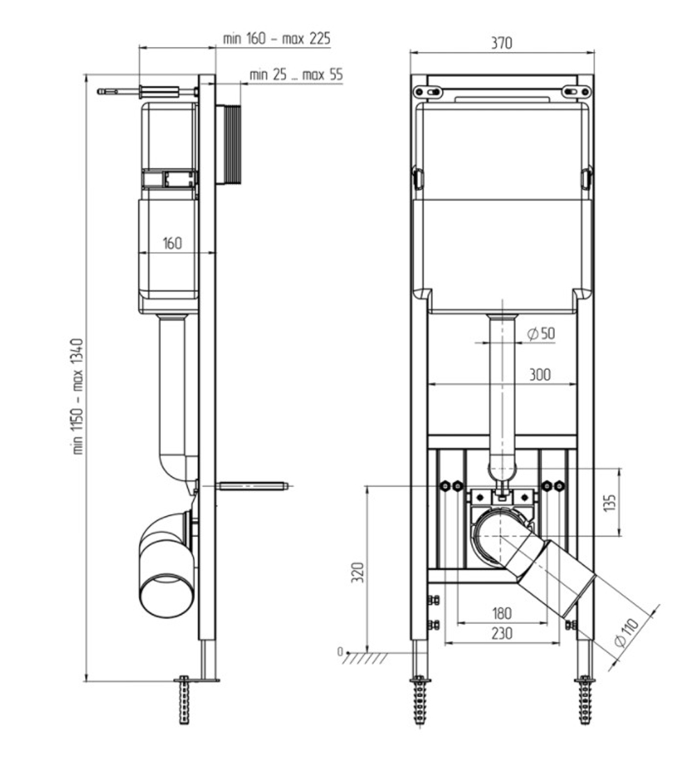 WC1310 Система скрытой установки