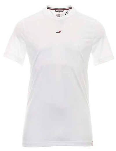 Мужская теннисная футболка Tommy Hilfiger Essential Training Small Logo Tee - th optic white
