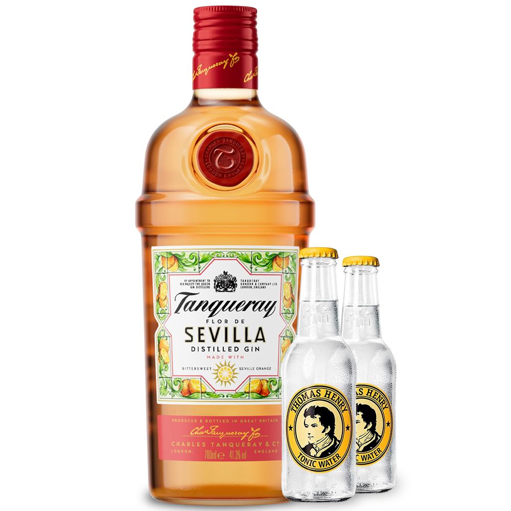 Сет Джин Tanqueray Flor de Sevilla 0,7 л. + 2 Тоник Thomas Henry, Tonic Water 0,2 л.