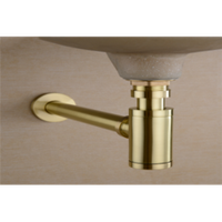 Сифон для раковины CeramaLux RD015, золото