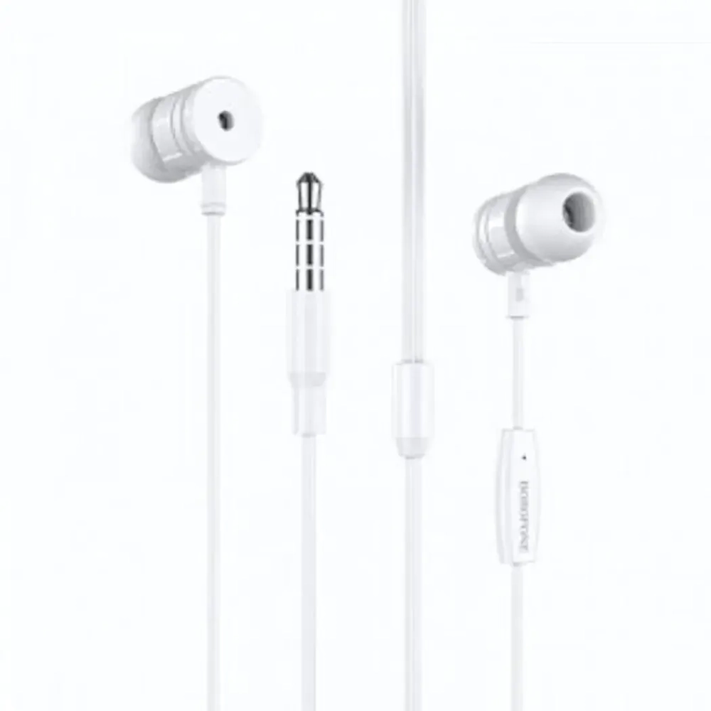 Гарнитура Borofone M31, вакуумные, разъем Jack, кабель 1.2 м White