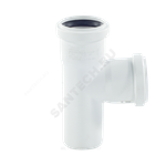 Тройник PP-H бесшумный белый RAUPIANO PLUS Дн 40х40х45гр б/нап в/к Rehau 11231041002