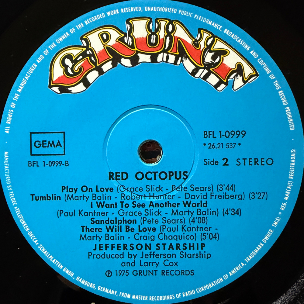 Jefferson Starship ‎– Red Octopus (Германия 1975г.)