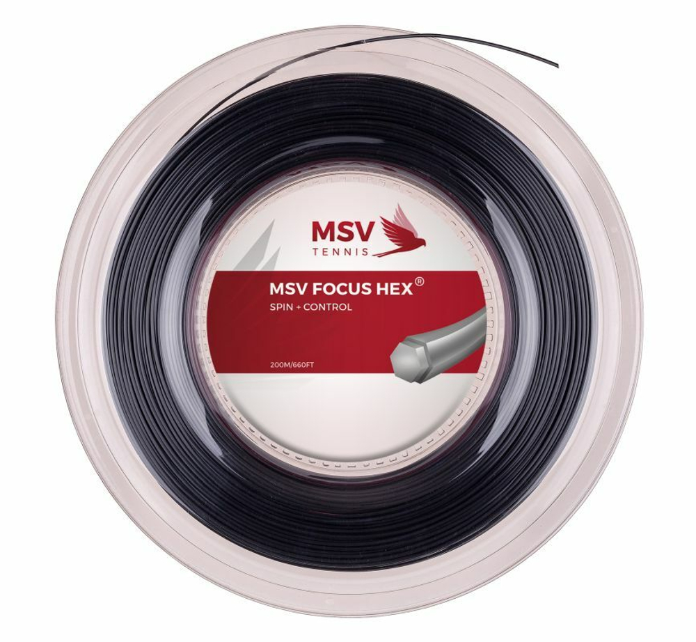 Теннисные струны MSV Focus Hex (200 m) - черный