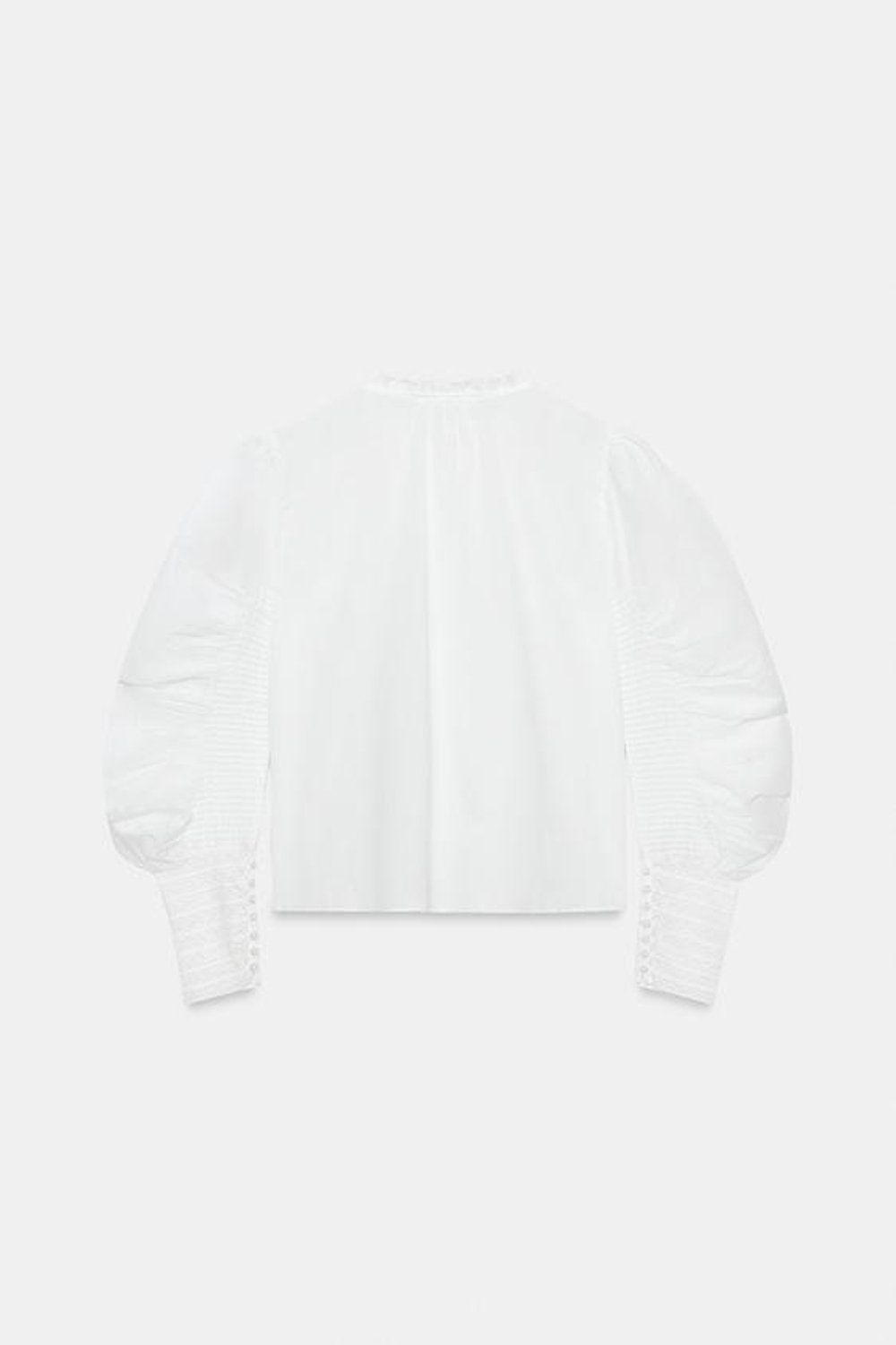 ZARA РОМАНТИЧНАЯ РУБАШКА ZW COLLECTION, БЕЛЫЙ