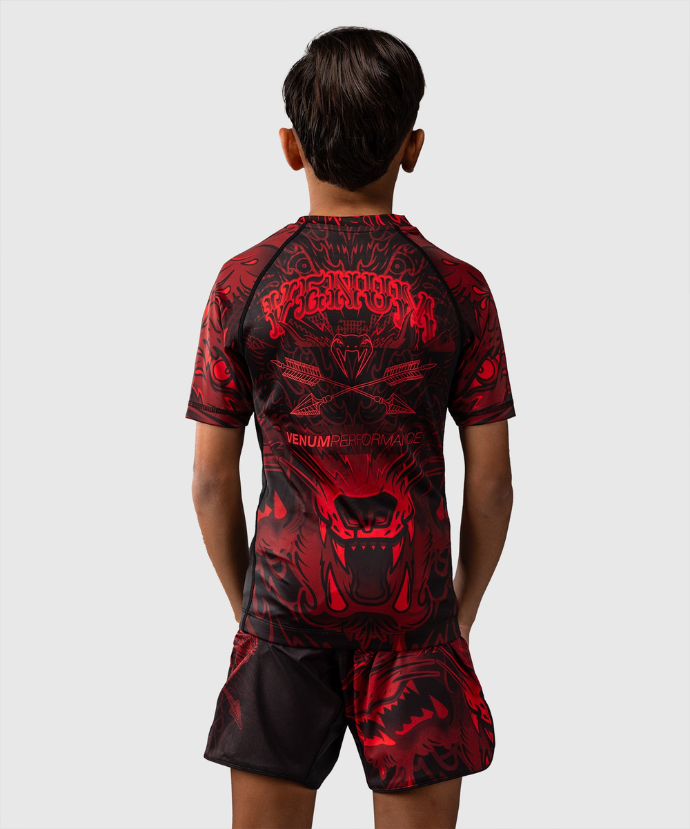 Рашгард детский Venum Wolf Atak Black/Red