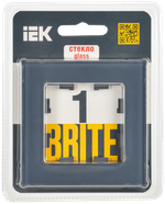 BRITE Рамка 1-местная РУ-1-2-Бр стекло маренго матовый IEK