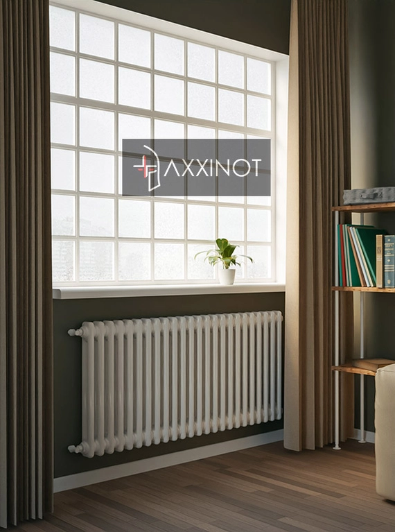 Axxinot Sentir 2060 - двухтрубный трубчатый радиатор высотой 600 мм, боковое подключение, белый