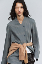 РУБАШКА В ПОЛОСКУ С ЗАПАХОМ — ZW COLLECTION — ZARA