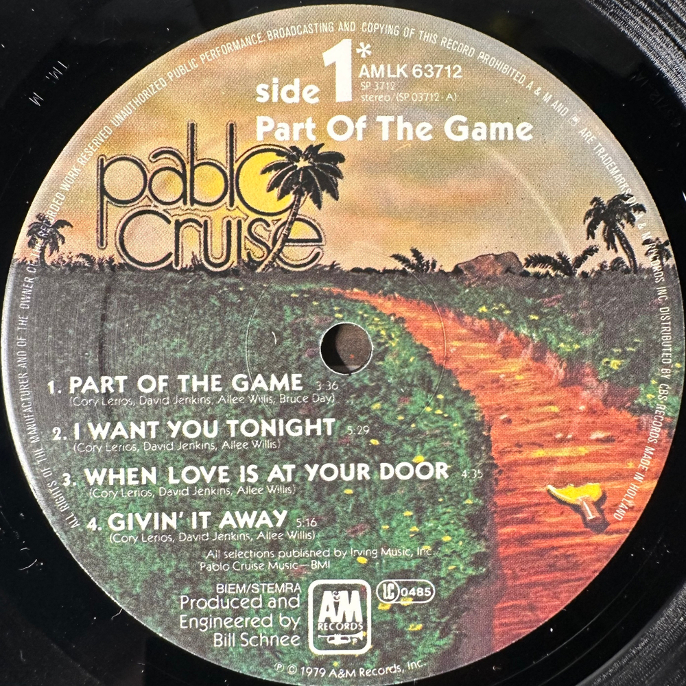 Pablo Cruise ‎– Part Of The Game (Голландия 1979г.)