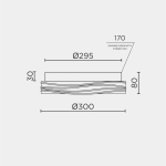 Потолочный cветильник LED4U L1117-300 CR