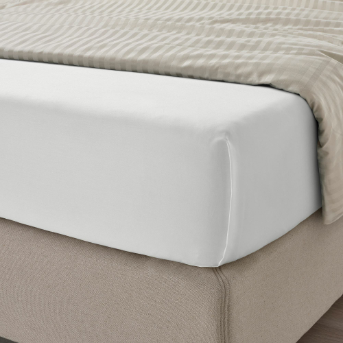 Простыня IKEA NATTJASMIN (НАТТЭСМИН), Белый, 240х260 см