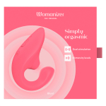Розовый вибратор 13,9см с вакуумным стимулятором Womanizer Blend Vibrant Rose WZBD1SG2