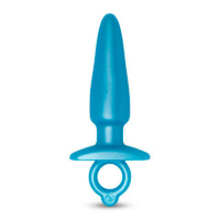 Голубая анальная пробка с кольцом 15см b-Vibe Sleek Tapered Silicone Plug BV-075